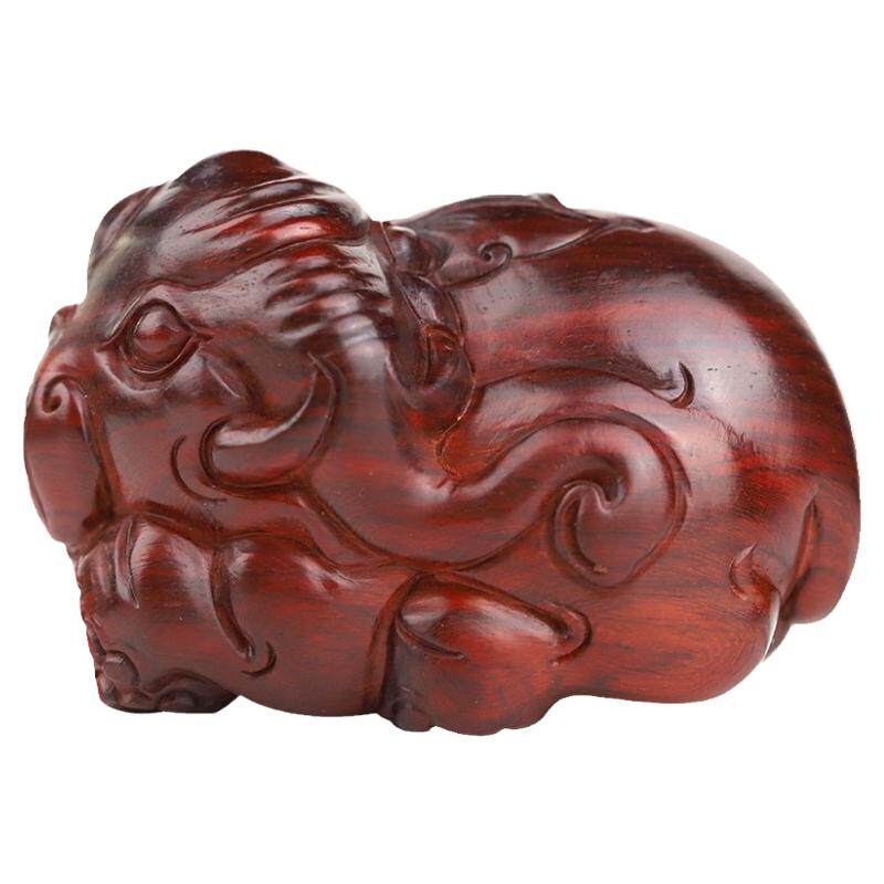 印度小叶紫檀吉象祥如意湘工石争