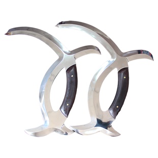 不锈钢八卦钺/八卦子午鸳鸯钺/ 鸳鸯钺/双钺 冷兵器短器械 双面刃