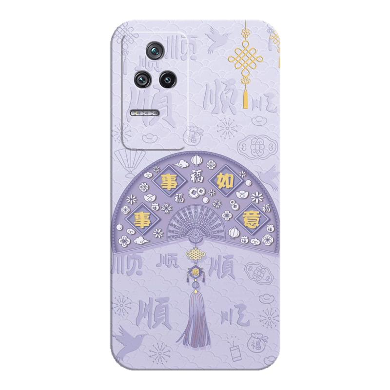 适用小米pocof4手机壳送挂绳