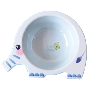 希尔儿童碗吃饭专用饭碗汤碗卡通大象分格辅食餐盘宝宝刷牙漱口杯