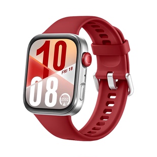 适用华为Watch FIT4表带Watchfit3手表新年红fit4pro官方同款硅胶腕带fit3紫色夏天透气女款高级感男款替换带