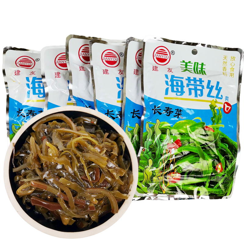 正品建友美味海带丝188gx12袋