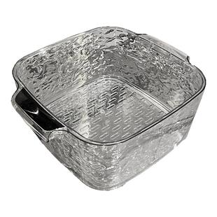 高颜值双层洗菜盆沥水篮多功能厨房家用新款水果盘客厅洗菜篮子