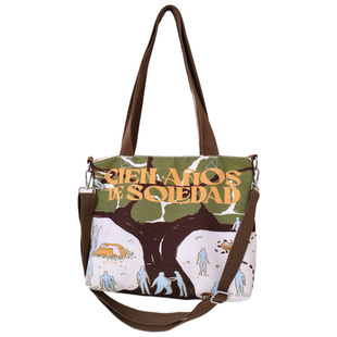 Nonotii《百年孤独》周边复古帆布托特包慵懒大容量学生斜挎小众