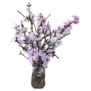 干桃花枝轻奢手工插花瓶真树枝材料客厅卧室阳台本命年保平安摆件