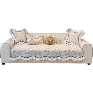 2025新款法式奶油风沙发垫高级感美式皮沙发四季通用防滑坐垫套罩