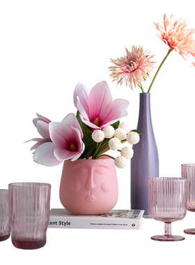 创意现代北欧轻奢玻璃杯复古家用