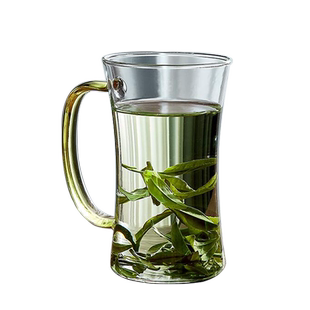 玻璃杯茶杯家用绿茶杯办公室水杯套装女士专用泡茶杯子耐热品茶杯