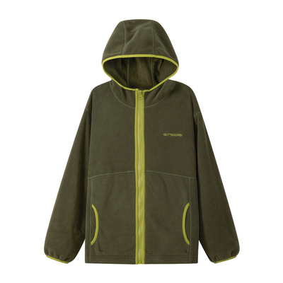 男童撞色包边摇粒绒外套抗静电