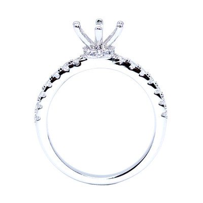 纯银固定死扣1/2/3克拉莫桑钻