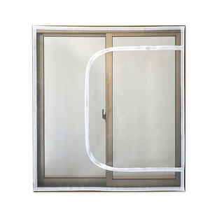 内外开窗纱窗魔术贴隐形防蚊纱网拉链港式防虫网推拉窗户沙窗自装