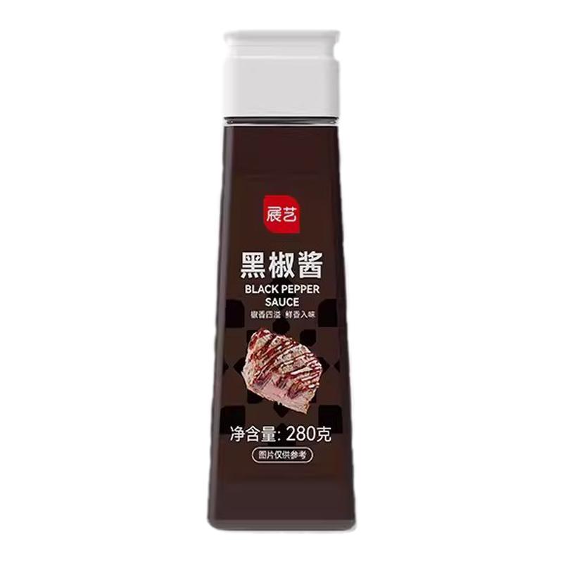 展艺黑椒酱280g低脂家用