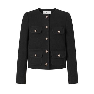 摩萨克小香风毛呢外套