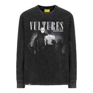 摇滚计划侃爷专辑VULTURES美式纯棉T恤学生嘻哈男说唱长短袖高街