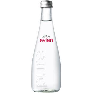 法国进口evian/依云天然矿泉水玻璃瓶330ml/瓶安迪同款可做喷雾