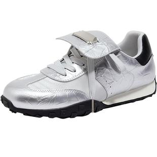 森达银色阿甘鞋女鞋2025春季运动风跑步百搭时尚休闲鞋ZCC33AM5