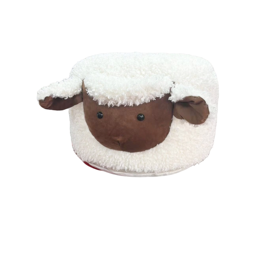 羊墩墩坐墩毛绒云羔抱枕氛围感可爱玩偶坐墩沙发凳子脚踏入门脚凳