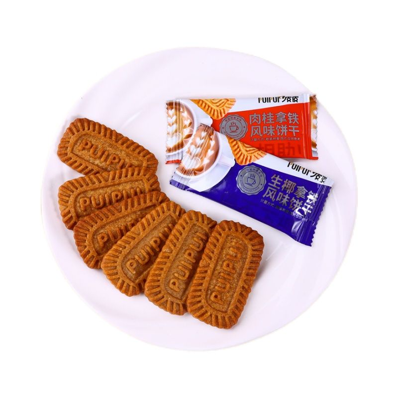生椰拿铁风味零食焦糖饼干比利时肉桂味解馋休闲网红食品独立包装