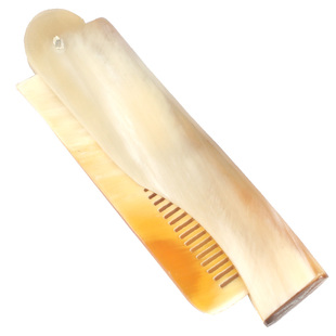 天然牛角梳正品纯可折叠梳防静电密齿随身便携迷你小梳子包包梳