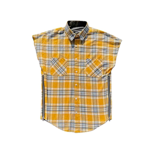 FOG 主线4th黄格子坎肩衬衫高街比伯同款打底衫纯棉自主高品质