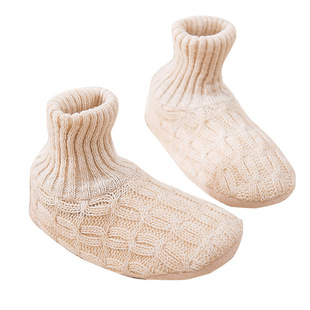 成人毛线地板袜防滑加厚加绒袜套女士冬保暖中筒家居袜子室内鞋