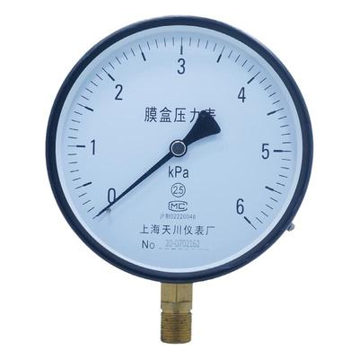 天然气膜盒压力表上海天川微压