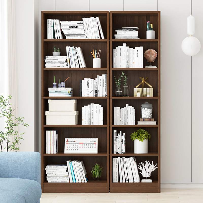 家用书架落地家用多层放书本架置物架组合书柜飘窗储物柜客厅隔断