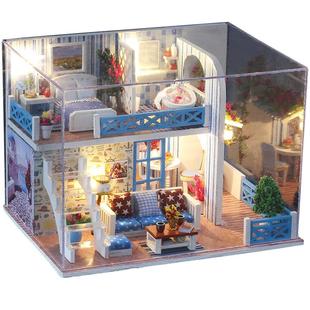 diy小屋手工拼搭微缩场景迷你世界小房子模型拼装别墅立体艺术屋