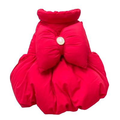 樱桃舒芙蕾～猫咪过年衣服秋冬比熊泰迪柯基腊肠公主裙棉服新年装
