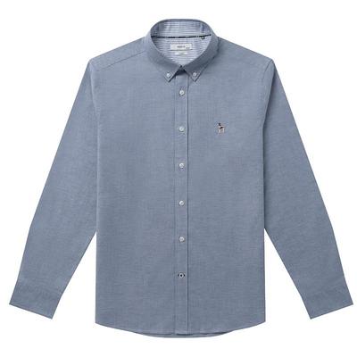 哈吉斯衬衣纯色休闲衬衫男