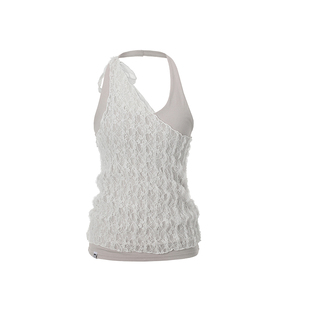 threetimes早秋蕾丝吊带背心女内搭2025新款可外穿性感纯欲风上衣