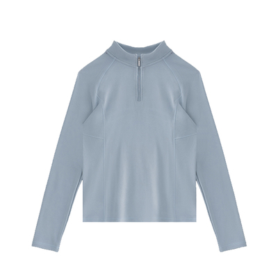 双面德绒舒适保暖半拉链打底衫