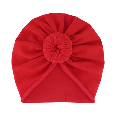 可爱甜甜圈羊绒棉婴儿帽子胎帽冬