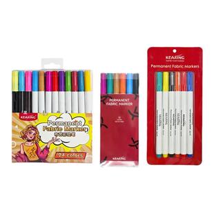 织物彩绘笔画笔耐水洗不掉色防水T恤布料鞋子DIY涂鸦笔布艺标记