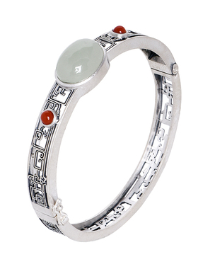 国风气质纯银手镯女民族风时尚款