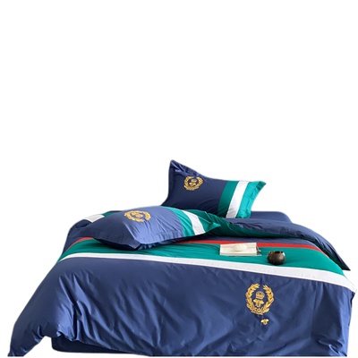 长绒棉四件套英伦学院风床单被套