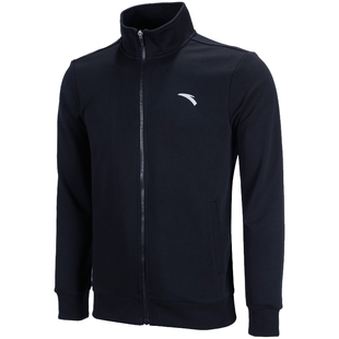 安踏外套女官网旗舰情侣男装冬季新款针织开衫休闲立领长袖夹克衫