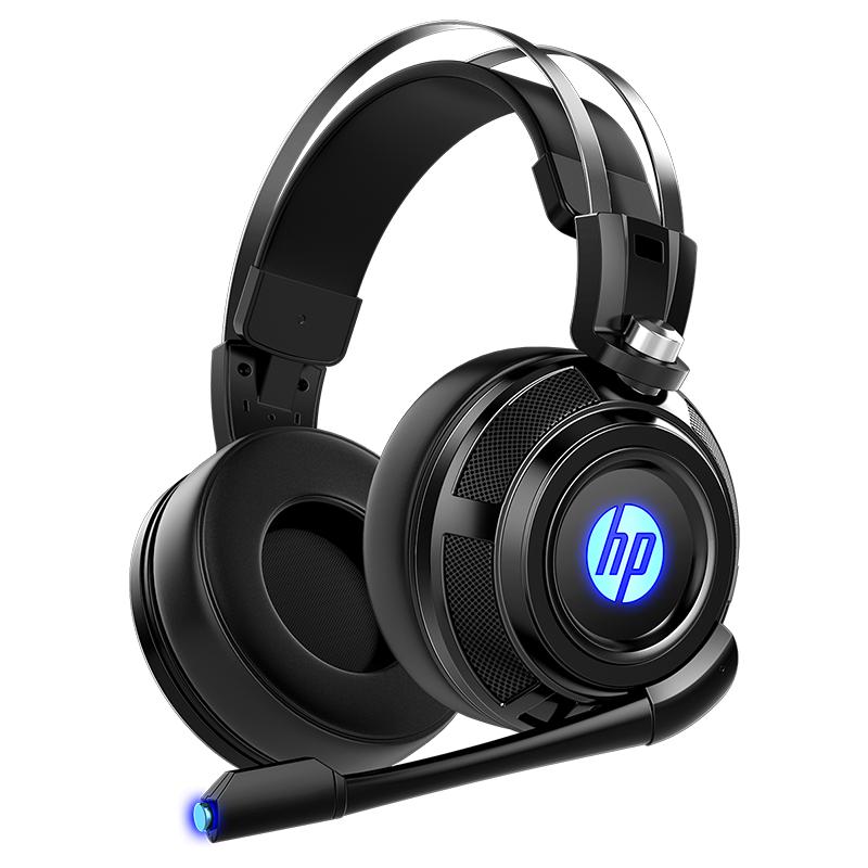 HP/惠普H200電腦耳機頭戴式電競游戲?qū)Ｓ?.1聲道絕地求生吃雞聽聲辯位有線耳麥臺式筆記本帶麥克風話筒