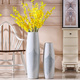 落地花瓶北欧客厅现代简约美式 干花插花高大号陶瓷装 饰摆件白色