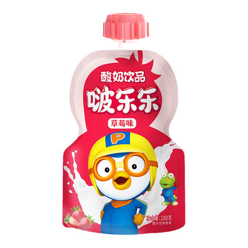 啵乐乐儿童酸奶饮品100g网红