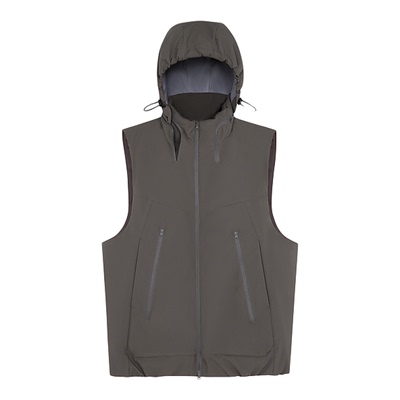 连帽羽绒马甲高领机能防护外套