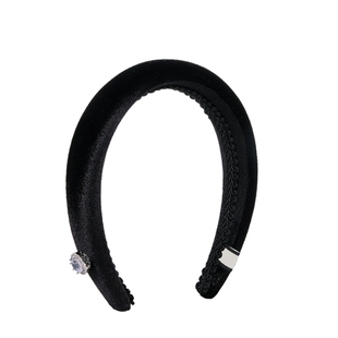 【半岛星】Mibeco气质黑色丝绒水钻发箍女千金氛围感发卡新款头饰