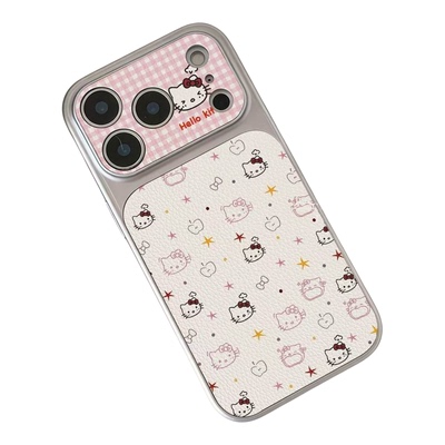 少女心14pro手机壳女款苹果15ProMax满屏星星kt猫16plus大视窗iPhone17Air卡通适用13pm可爱