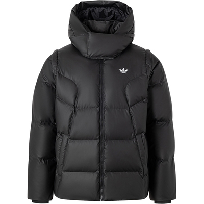 阿迪达斯男士可拆卸鸭绒羽绒服
