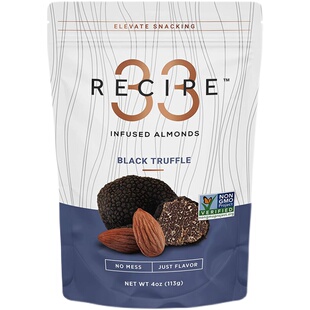 美国直邮RECIPE33 Black Truffle Infused Almonds黑松露杏仁无麸
