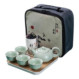 功夫茶具旅行装便携式茶杯全套一整套露营桌椅车载茶具茶盘茶壶杯