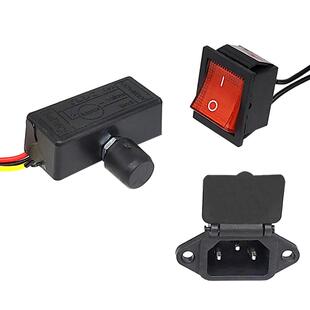 农用12伏电动喷雾器调速器电源红开关充电插座打药机机身通用配件