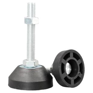 尼龙固定脚杯定向支撑脚塑料调平地脚螺丝m8调节脚m12m16垫脚块