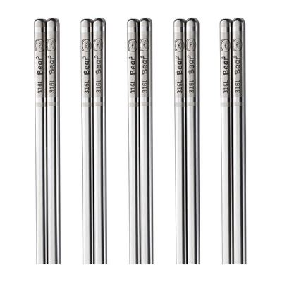 双枪不锈钢筷防滑抗菌