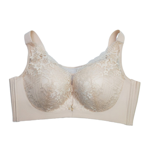 玫丹芝6817大胸显小无钢圈聚拢内衣女抹胸式侧收防外扩调整文胸薄